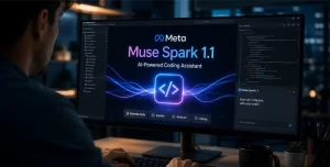 GPT-Live Finally Brings More Natural Voice Conversations to ChatGPT 3 Meta Muse Spark 1.1 AI coding assistant displayed on a computer screen with programming code and development tools.