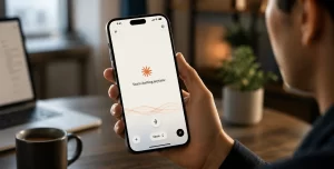 Cybersecurity Meets SEO: Why Google’s New Updates Demand Stronger Online Protection 5 Claude AI voice mode interface showing voice conversation features and integrations with productivity apps like Gmail, Slack, and Google Calendar.