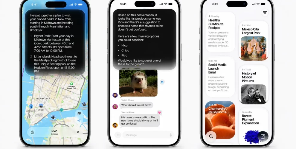 Apple Siri AI running on an iPhone with the iOS 27 public beta interface.