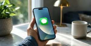 How IoT is Revolutionizing Healthcare: Innovations and Benefits 2 An iPhone displaying the Apple Messages settings screen with privacy and messaging options highlighted.