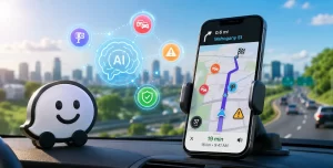 search, and motorcycle mode on a smartphone.