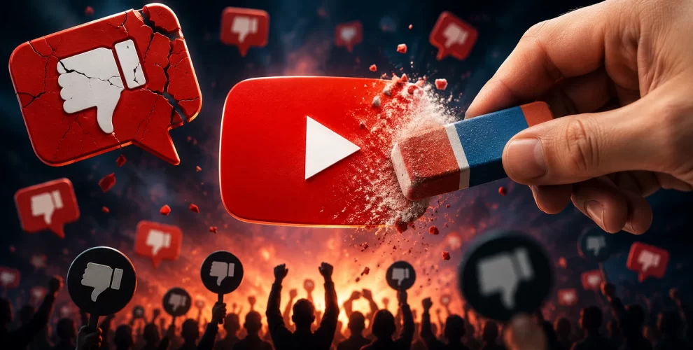 YouTube Shorts interface showing the updated design after the dislike button was removed.