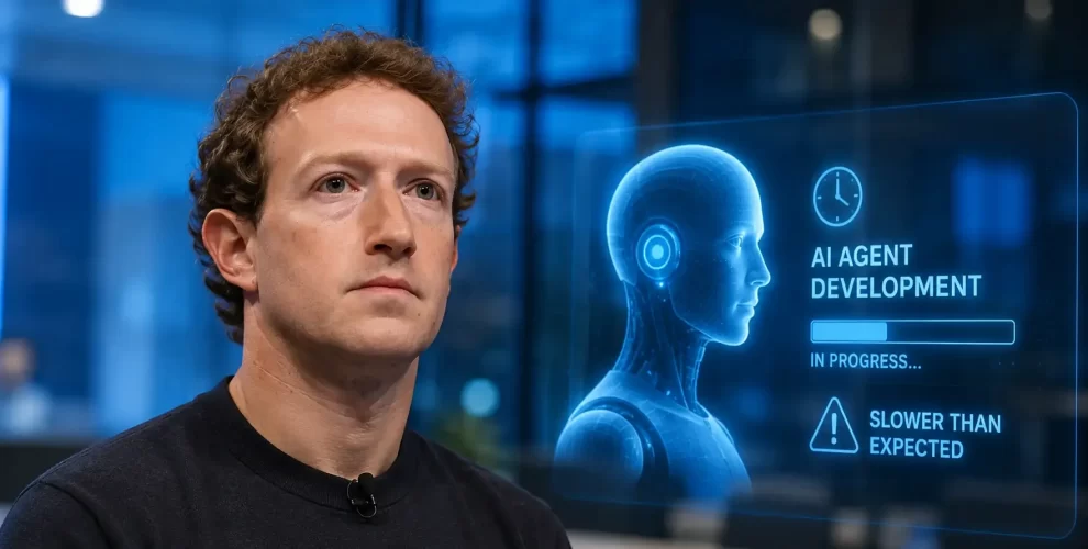 Mark Zuckerberg speaking about Meta's AI agents and the company's artificial intelligence development plans.
