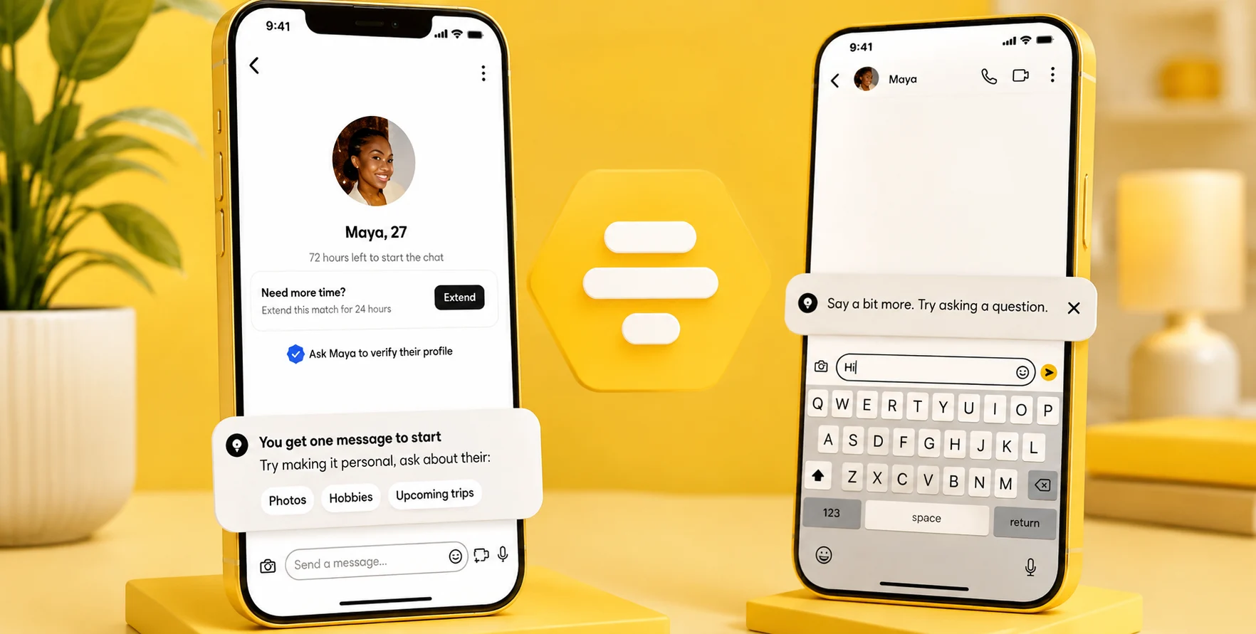 Bumble dating app removes women-first messaging rule and allows either person to message first.
