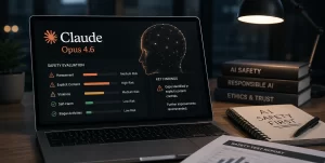 Claude Opus 4.6 AI model representing concerns about safety controls and content safeguards.