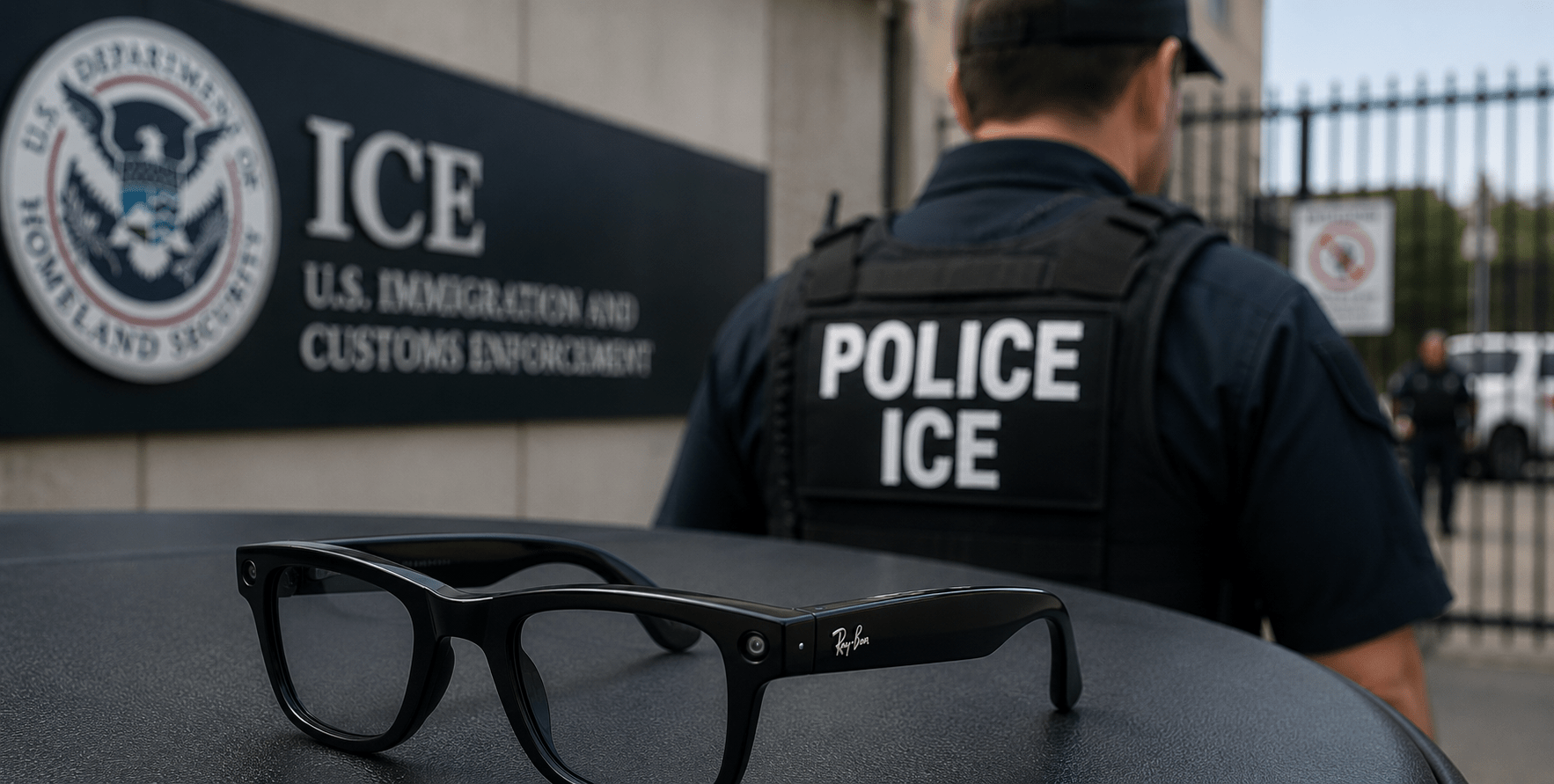 Ray-Ban Meta smart glasses representing ICE restrictions on personally owned recording devices during official work.