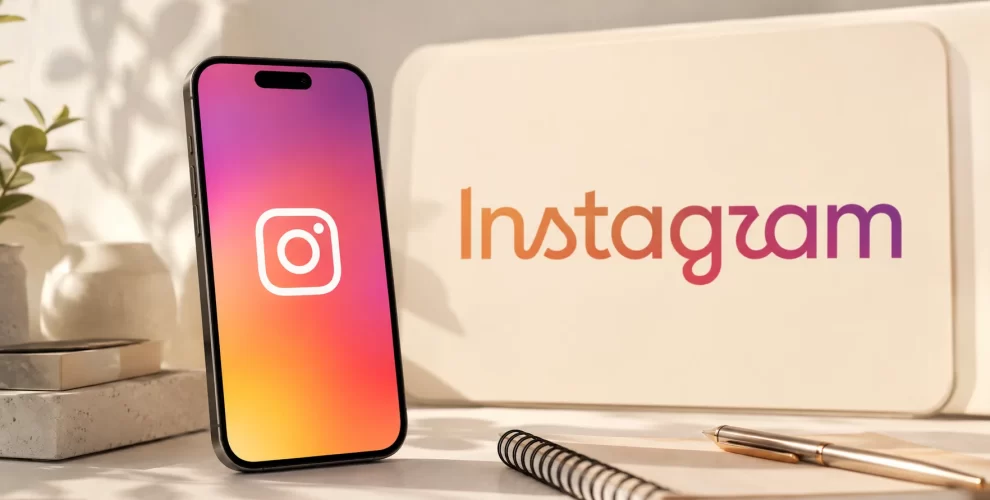 Instagram redesigned wordmark with a modern typeface