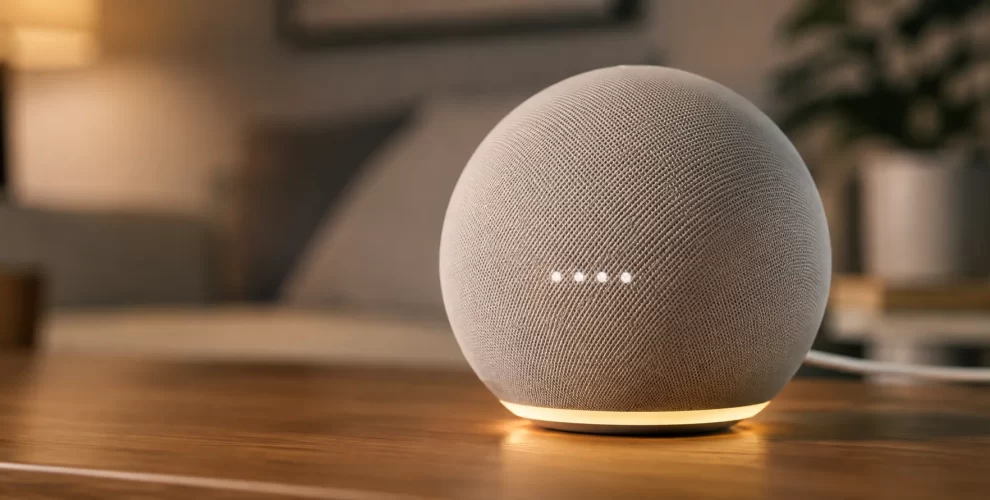 OpenAI AI smart speaker with a premium rounded design for home use