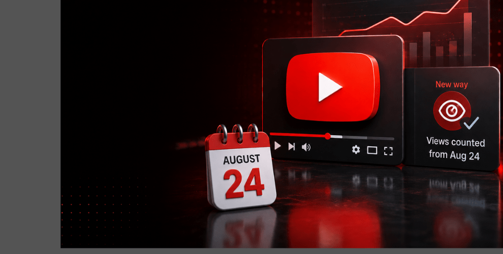 YouTube video player showing an increasing public view count after the new view counting system.