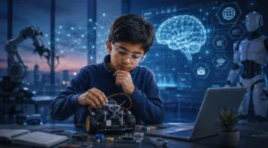 OpenAI, Google and 100+ Companies Warn of a Coming Wave of AI Cyberattacks 2 Children developing engineering thinking and problem-solving skills for an AI-driven future.